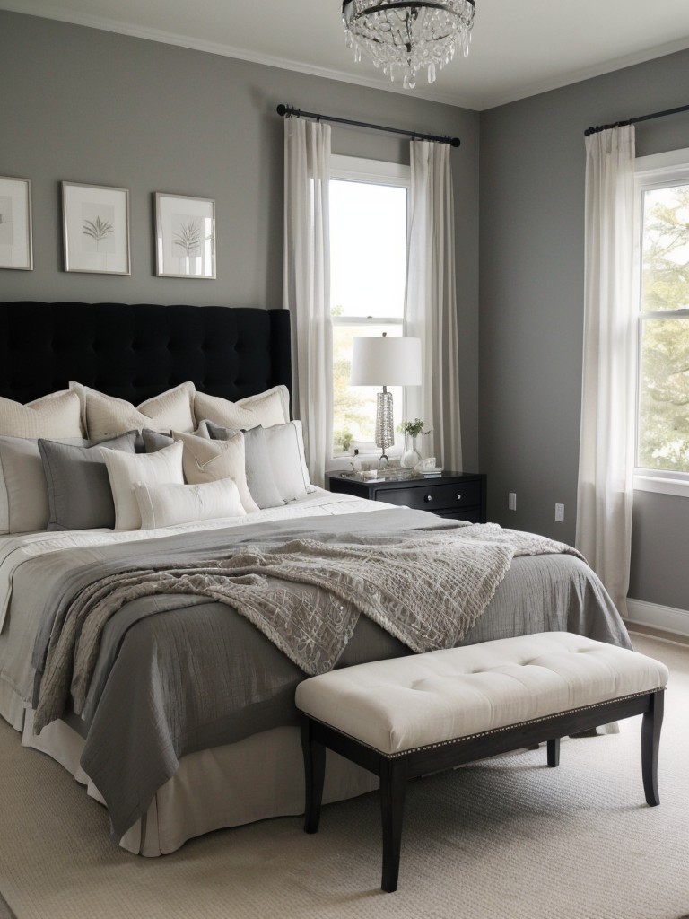 Serene Bedroom Vibes: Elegant Decor in Black