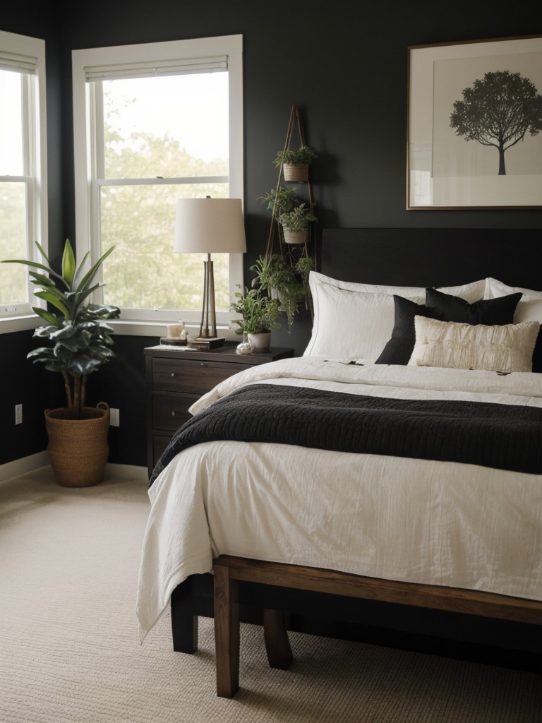 Nature-inspired bedroom décor for a calming and elegant touch. ?