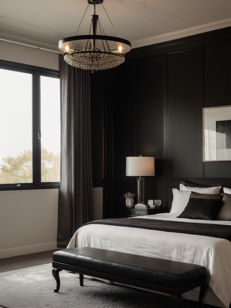 Chic & Moody: Styling a Black Bedroom with Dark Wood Furniture