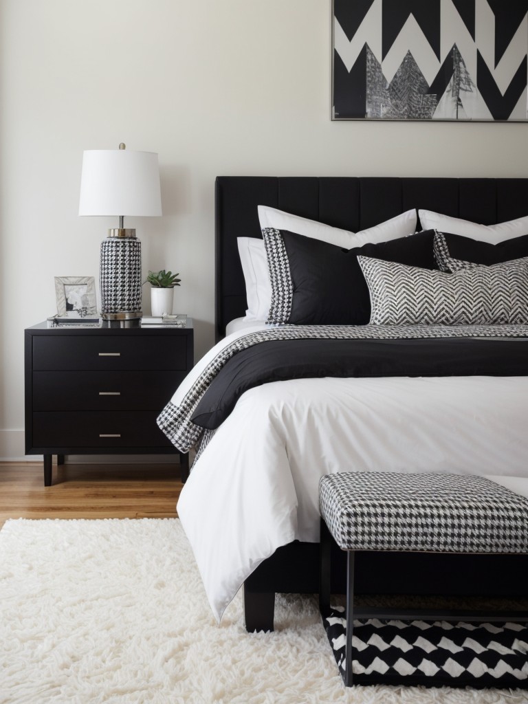 Chic Black Bedroom: Elevate your style with sleek and sophisticated design.