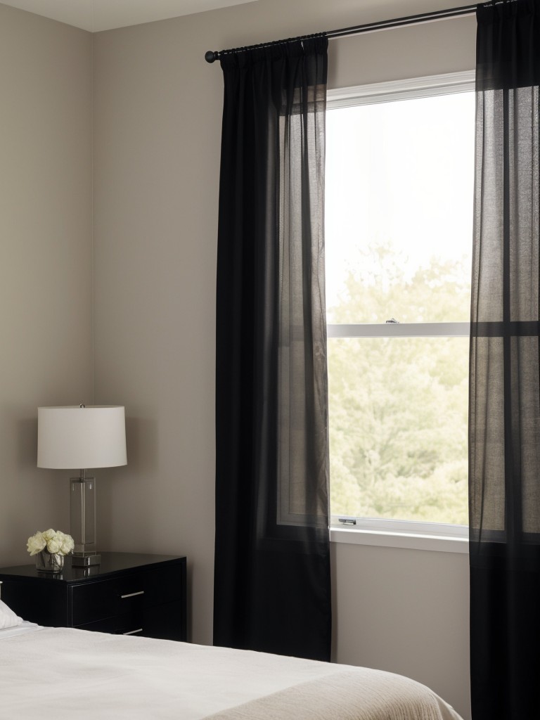 Black Bedroom Bliss: Serene and Stylish Apartment