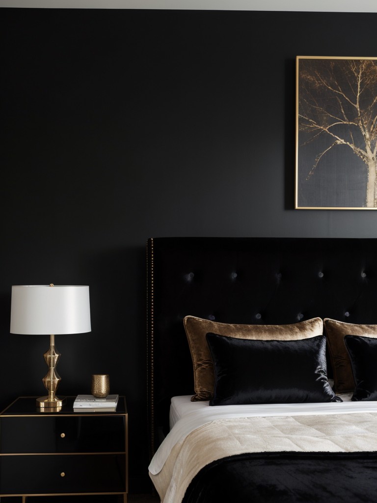 Chic and Cozy: Luxurious Black Bedroom Design