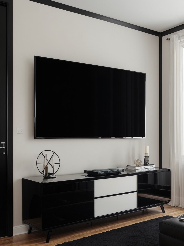 Chic Black Accent Wall: Elevate Your Apartment with Sophistication