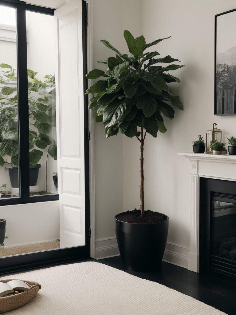 Chic Black Bedroom: Embrace Nature with Indoor Plants!