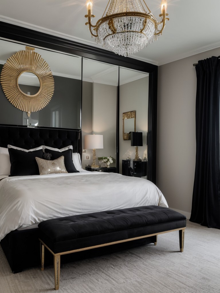 Elegant Reflections: Black Bedroom Decor Ideas.