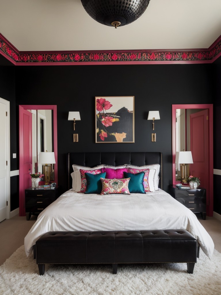 Stunning Apartment Decor: Chic and Charismatic Black Bedroom