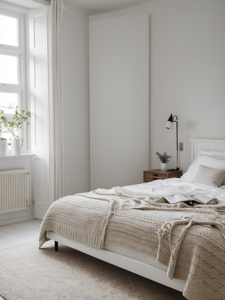 Minimalist Scandinavian Bedroom Bliss: Black & White Apartment Inspiration