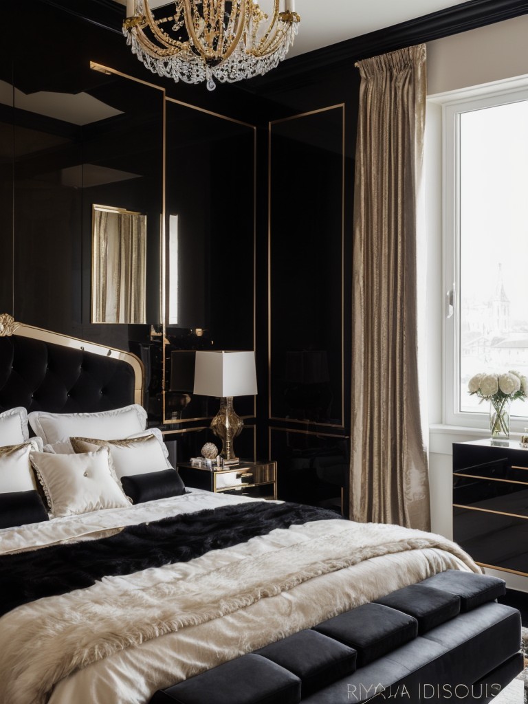 Stylish Apartment Living: Chic and Charismatic Black Bedroom Inspiration