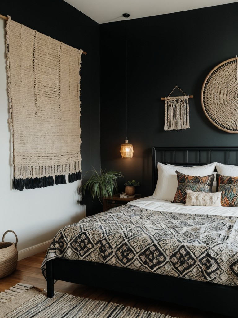 Eclectic and Edgy: Black Bedroom Inspiration