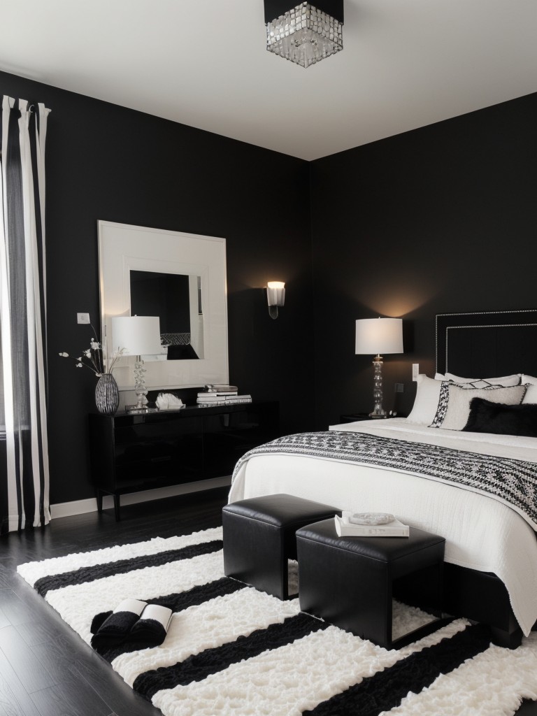 Sleek and Sophisticated: Stylish Black and White Bedroom