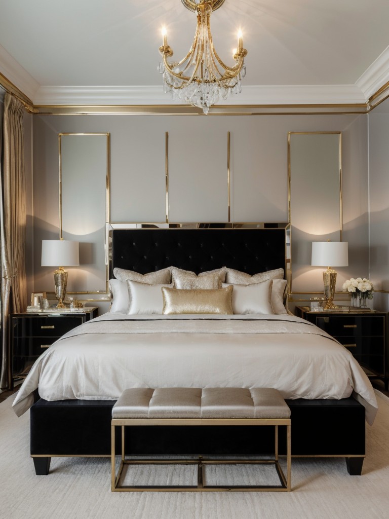 Shimmering Style: Elevate Your Apartment with Metallic Bedroom Decor