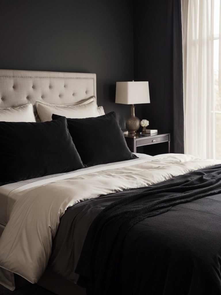 Luxe Sleep Retreat: Elevate your bedroom with lavish bedding for a dreamy apartment.