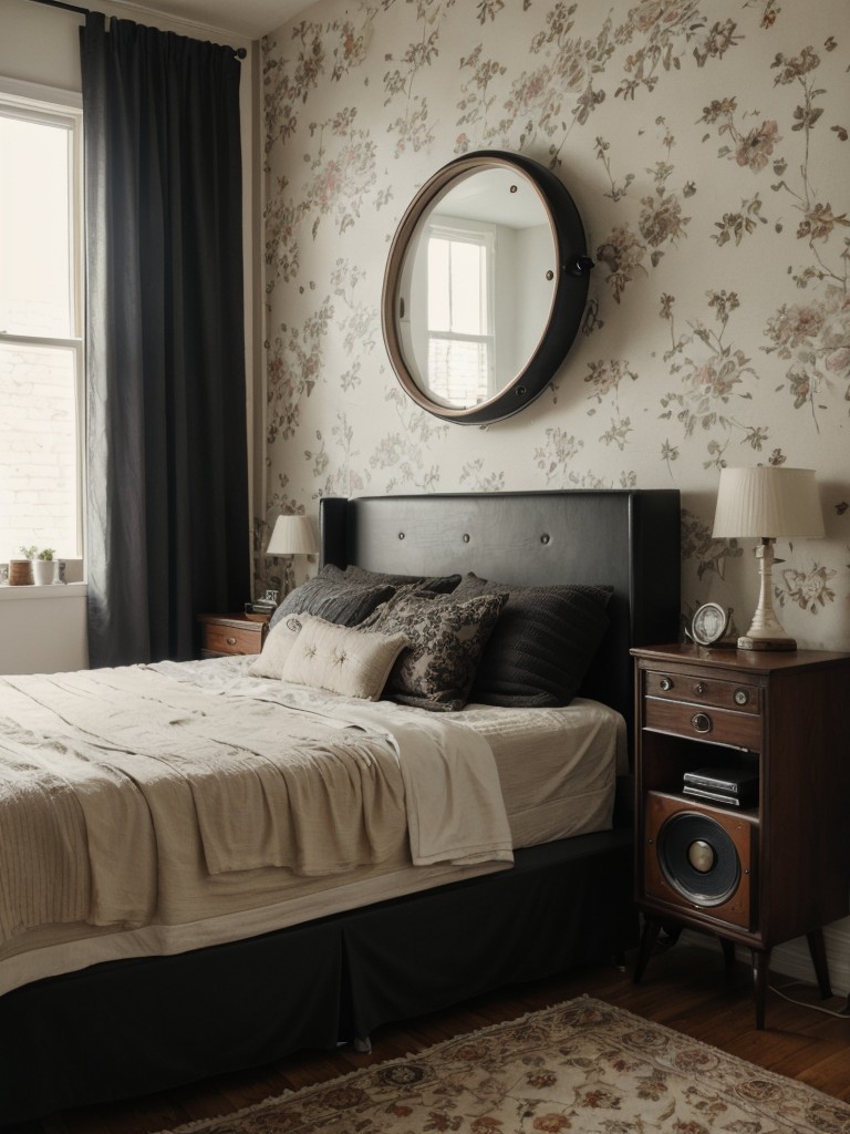 Vintage Charm: Create an Enchanting Black Bedroom