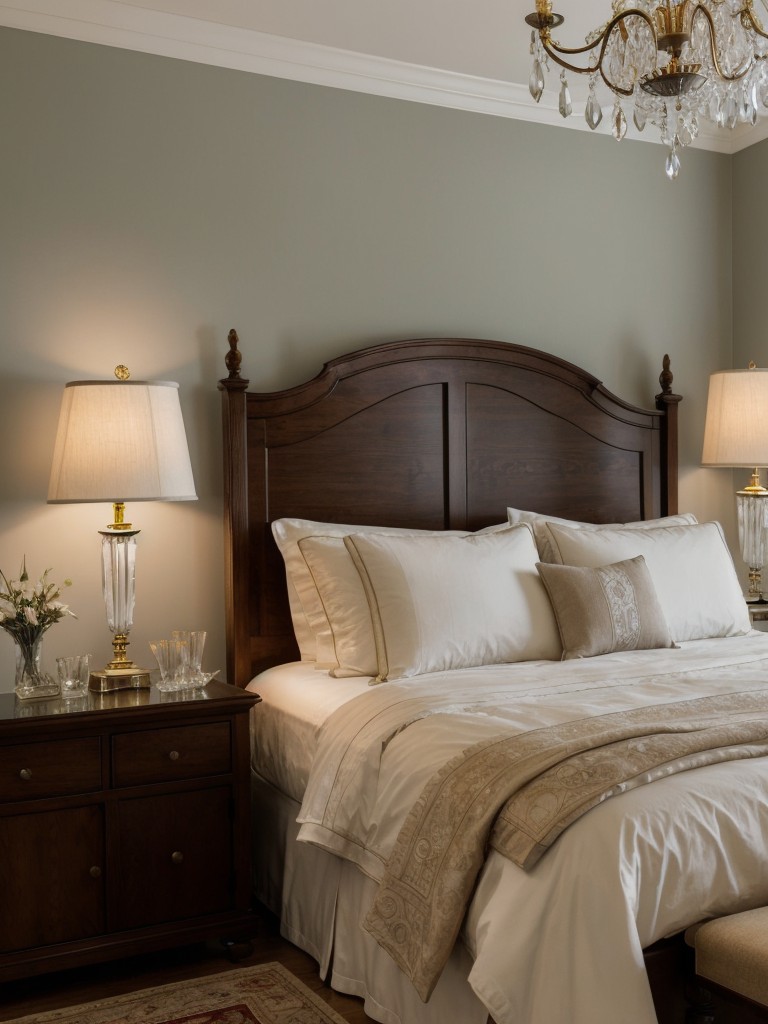 Timeless Bedroom Decor: Create a Regal Atmosphere with Crystal Accents!