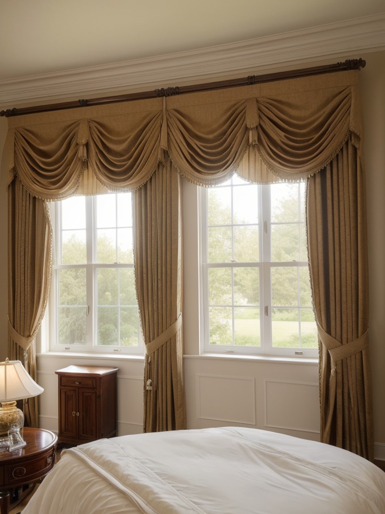 Regal Bedroom Vibes: Classic Traditional Decor & Custom Window Treatments!