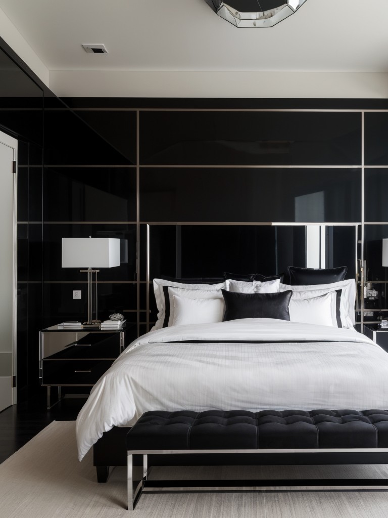 Sleek & Sophisticated: Contemporary Black Apartment Bedroom