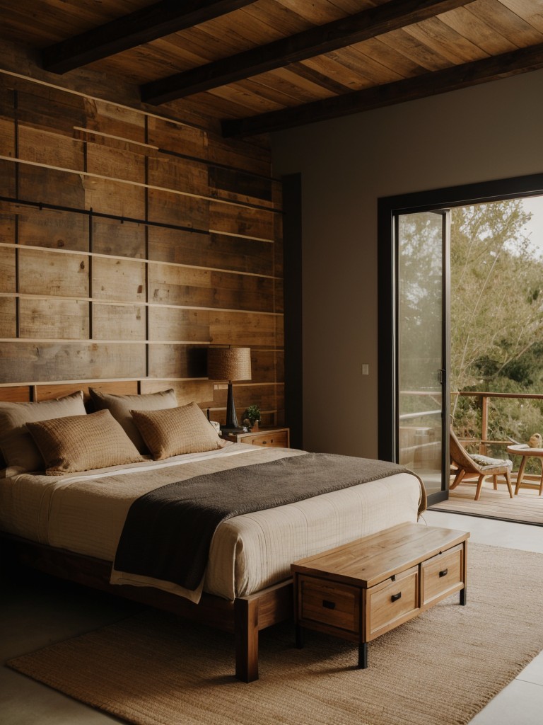 Cozy Chic: Stylish Apartment Bedroom with Rustic Vibes!