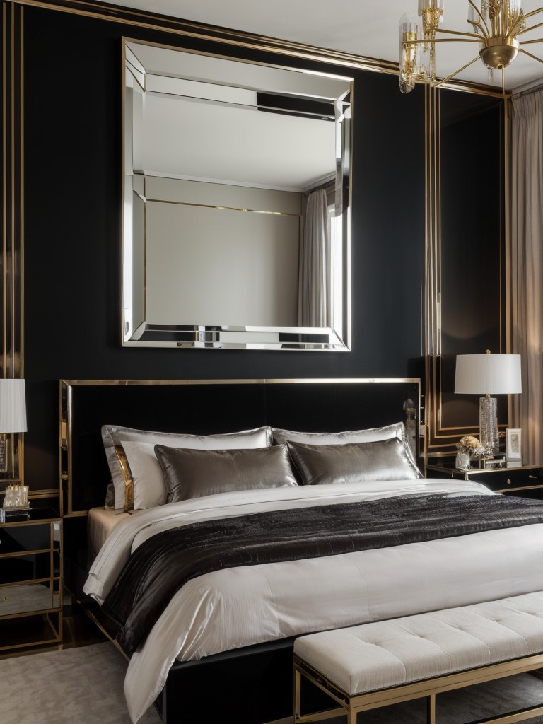 Luxurious apartment: Elevate your bedroom with metallic accents!