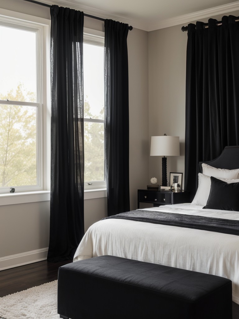 Blackout bliss: Create a cozy haven with luxurious bedroom decor.