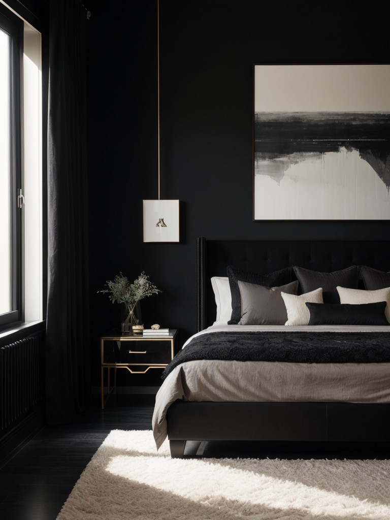 Chic Black Bedroom: Create Luxurious Vibes with Layered Textures!