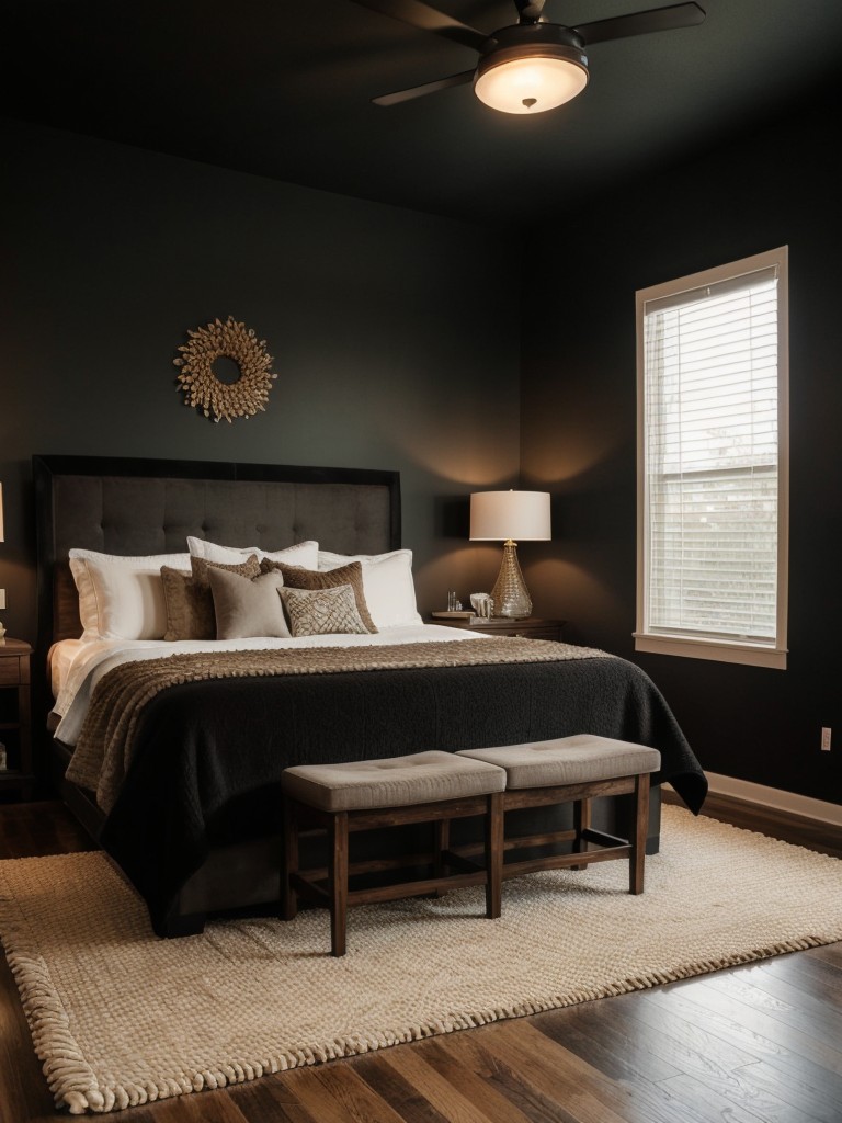 Cozy Apartment Vibes: Embrace Black Decor for an Instant Bedroom Transformation!