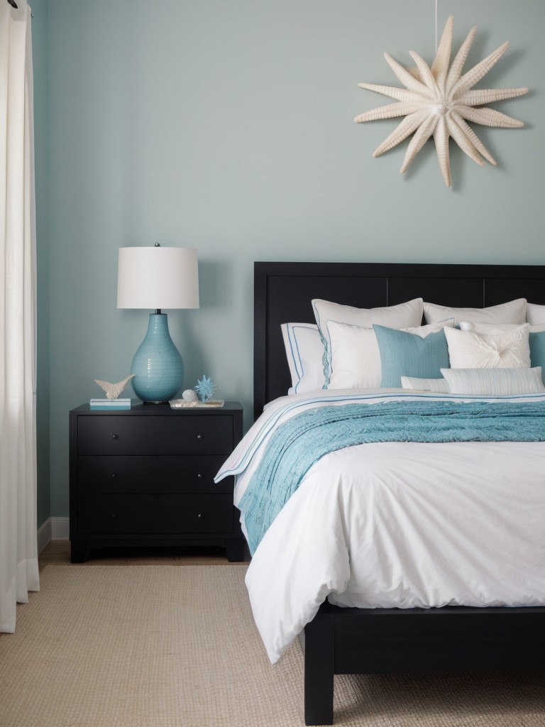 Coastal Retreat: Create a Serene Bedroom Oasis with Seashell Decor.