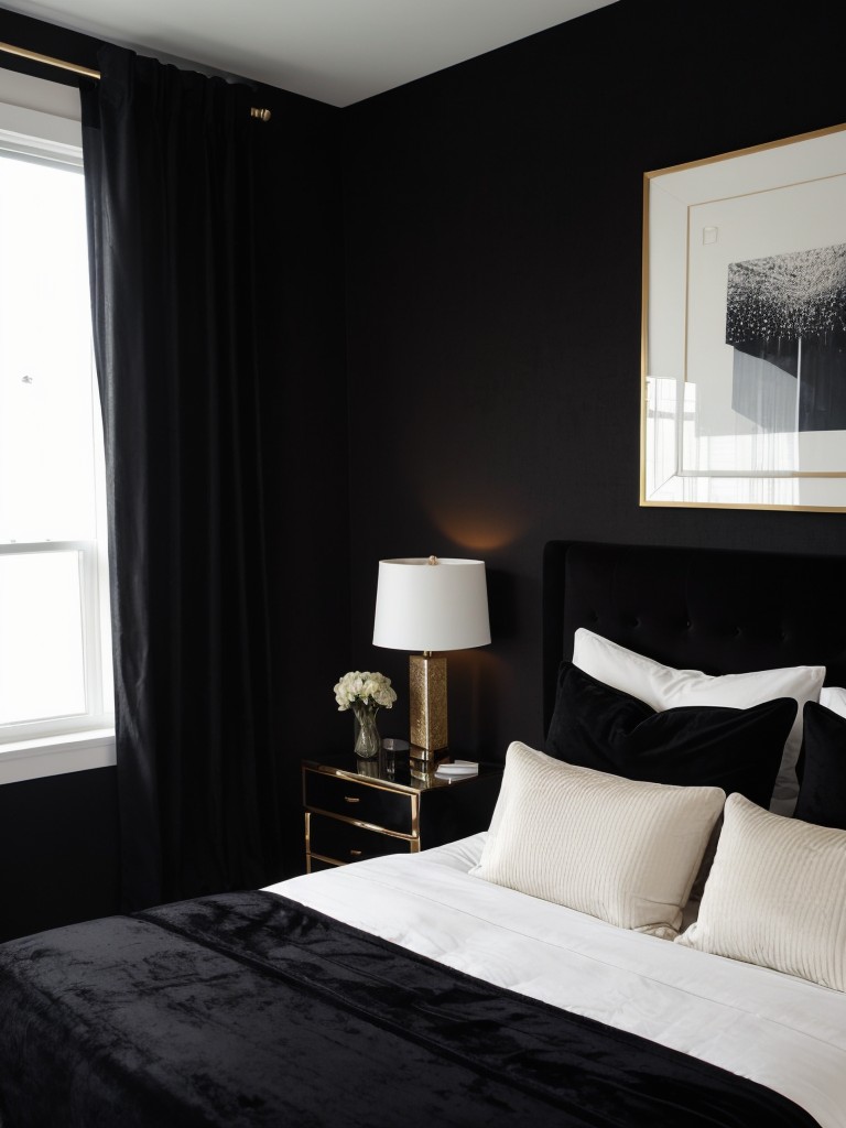 Luxury in Black: Transform Your Apartment with Plush Velvet Bedding