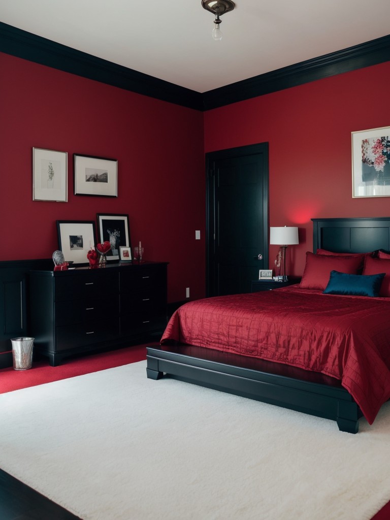 Dramatic Black Bedroom: Add Vibrant Colors!