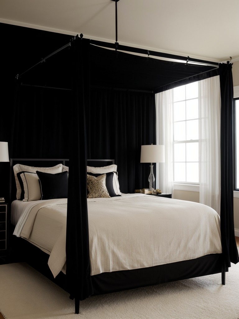 Luxurious and Intimate: Create Drama with Black Bedroom Decor.