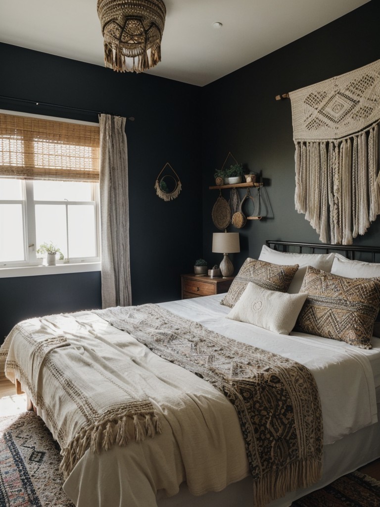 Boho Chic: Black Bedroom Design Ideas