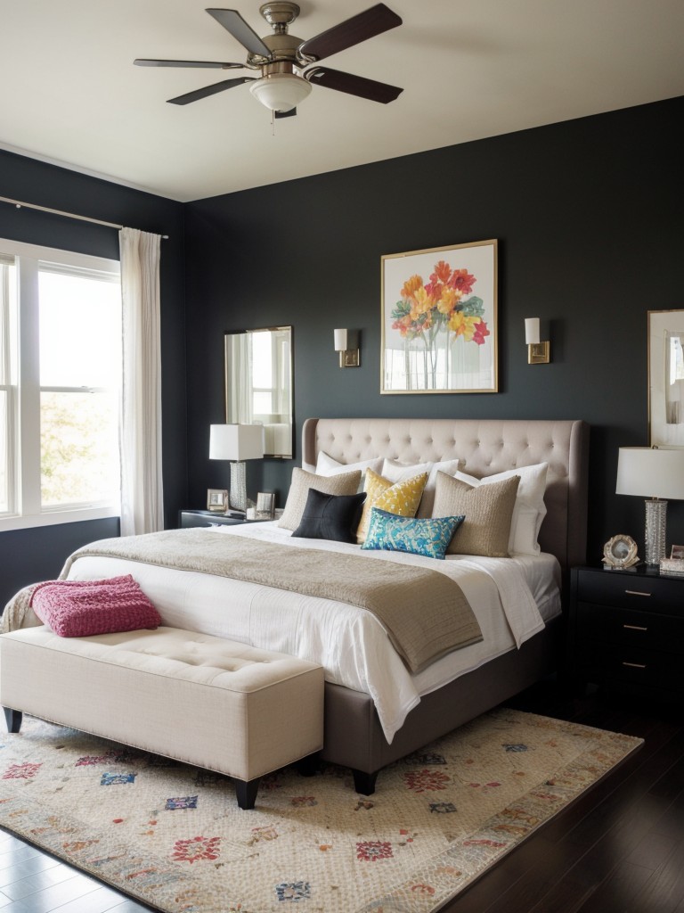 Chic Apartment Inspiration: Black Bedroom Design Ideas