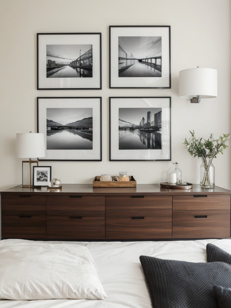 Stylish Apartment Bedroom Decor: Personalize with a Gallery Wall!