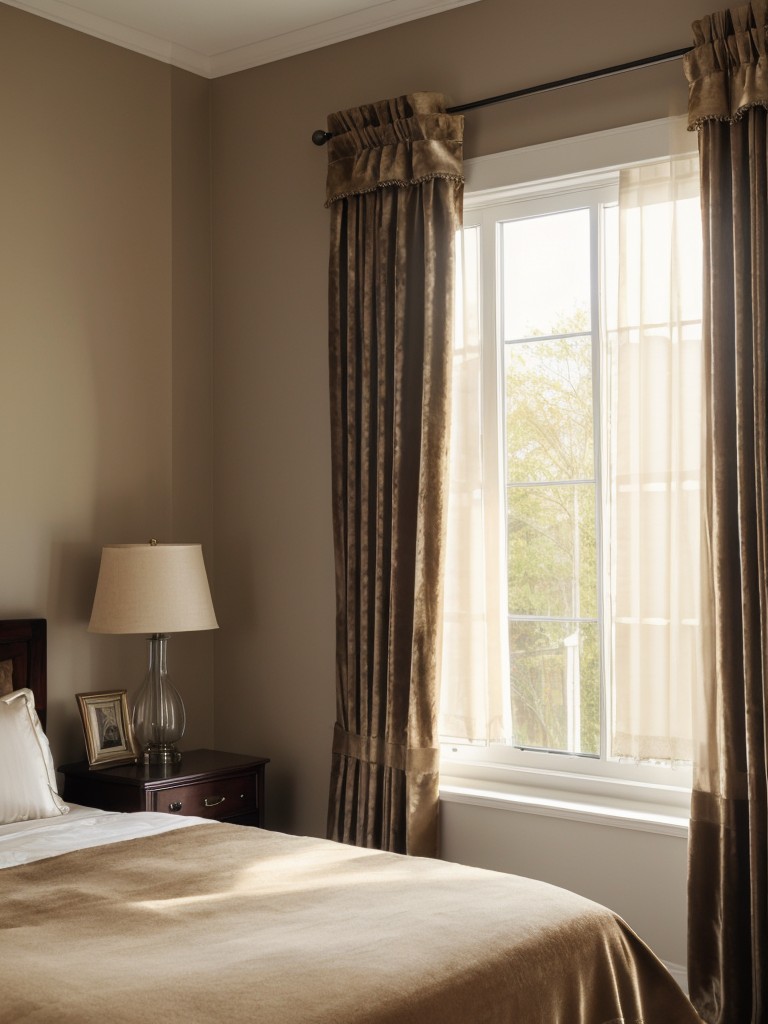 Luxurious Drapes for a Sophisticated Bedroom Ambiance