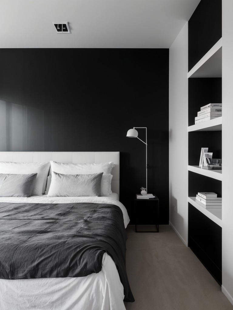 Gallery-Inspired Sophistication: Black Bedroom Decor Ideas