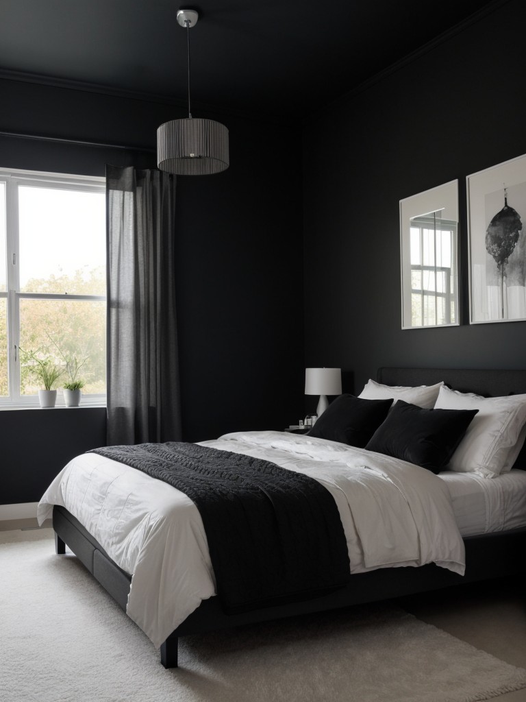 Chic Apartment: Black Bedroom Decor Ideas