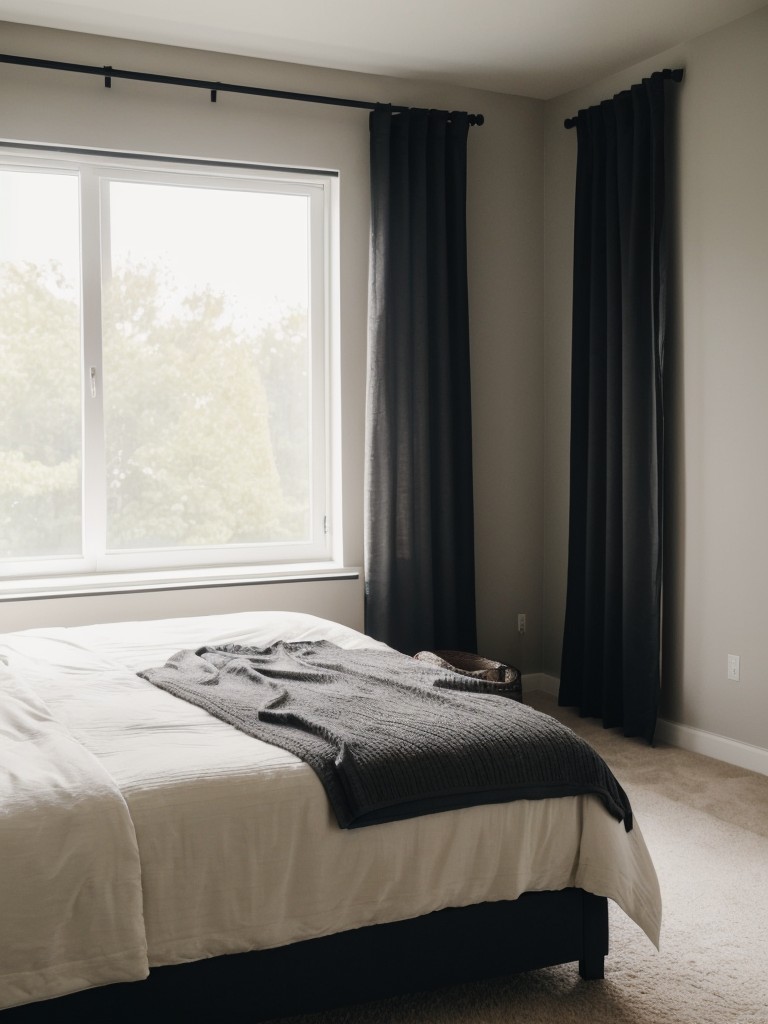 Sleek & Stylish: Dark Bedroom Decor with Natural Light