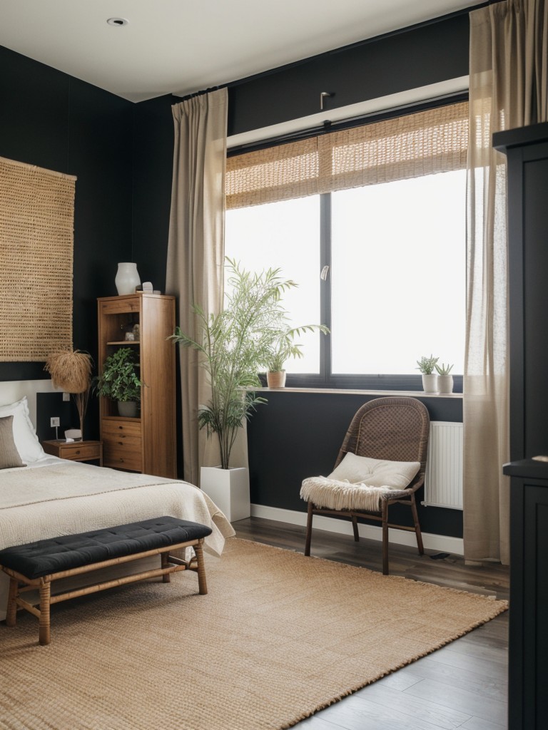 Chic Apartment: Embrace Minimalism with Black Bedroom Decor