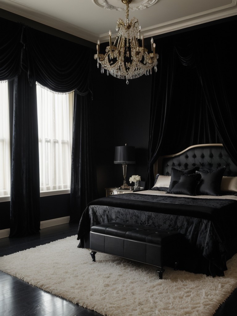 Opulent Apartment Inspiration: Create a Luxe Black Bedroom