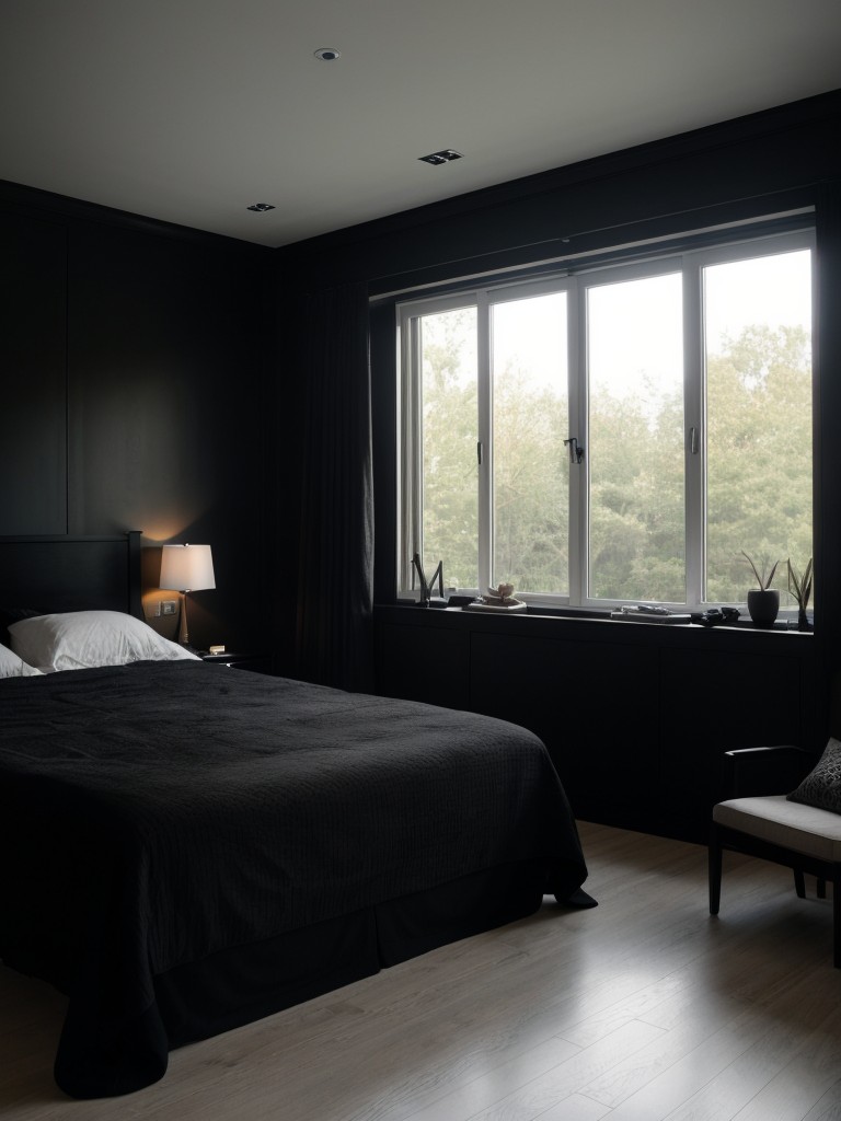 Dreamy Black Bedrooms: Dark and Contemporary Apartment Inspiration.