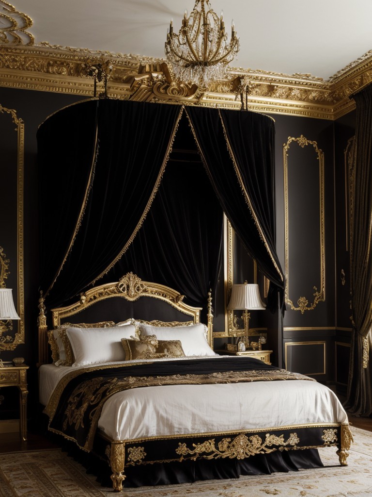 Baroque Bliss: Create an Opulent Black Bedroom