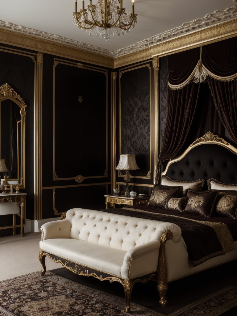 Glamorous Black Bedroom Decor: Dark Delights for Your Apartment