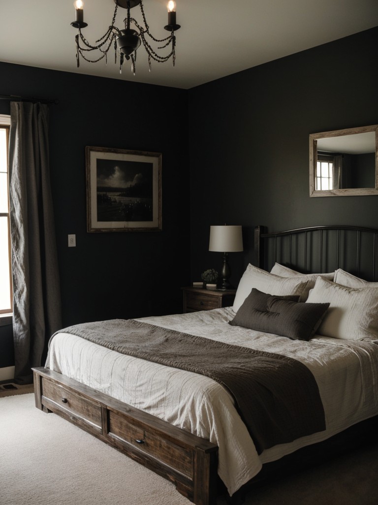 Midnight Magic: Black and Rustic Apartment Inspiration