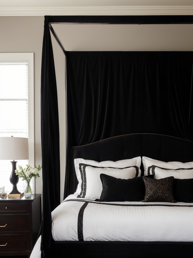 Stylish Dark Delight: Elevate Your Apartment with a Black Bedroom