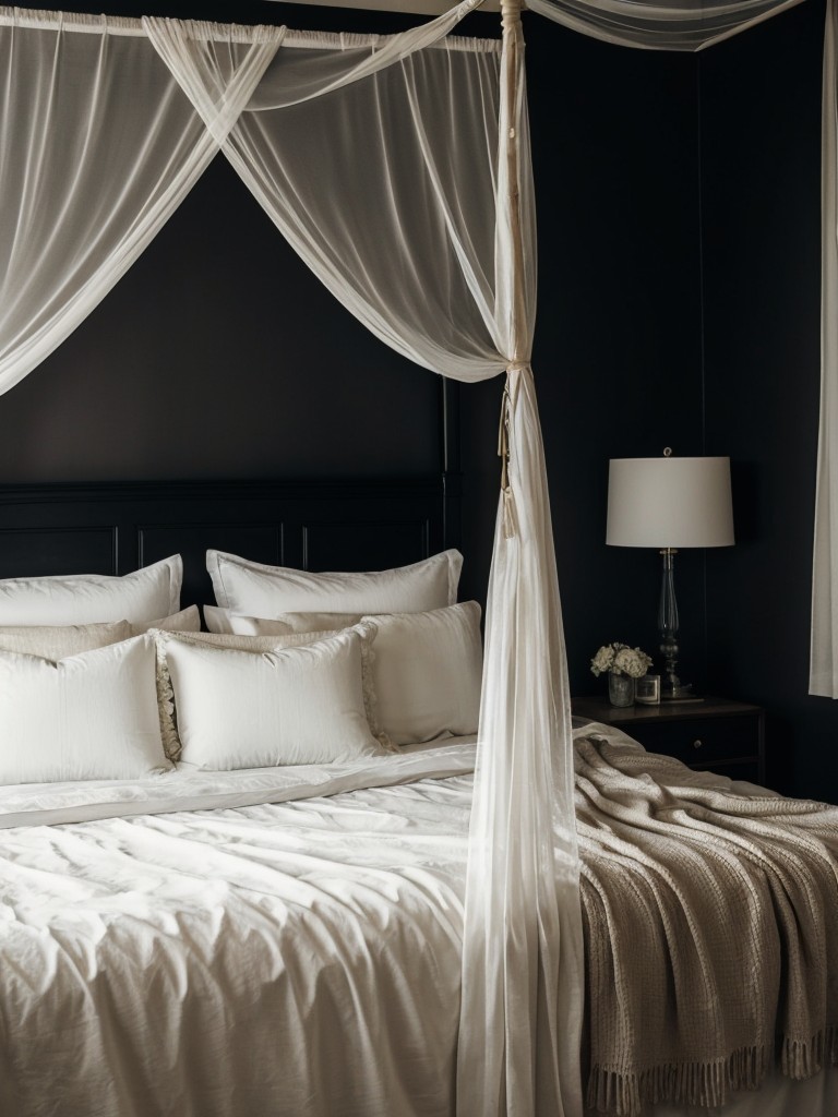 Ethereal Bedroom Vibes: Transform Your Space with Black Accents.