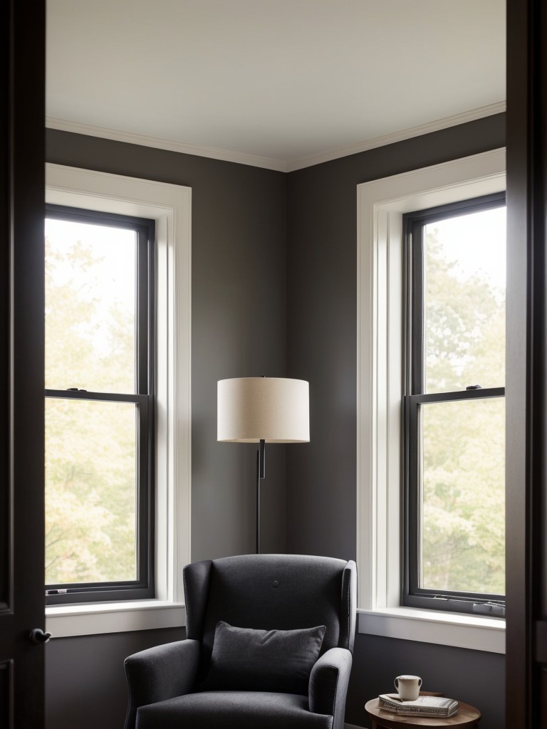 Cozy Black Revamp: Create the Perfect Apartment Reading Nook