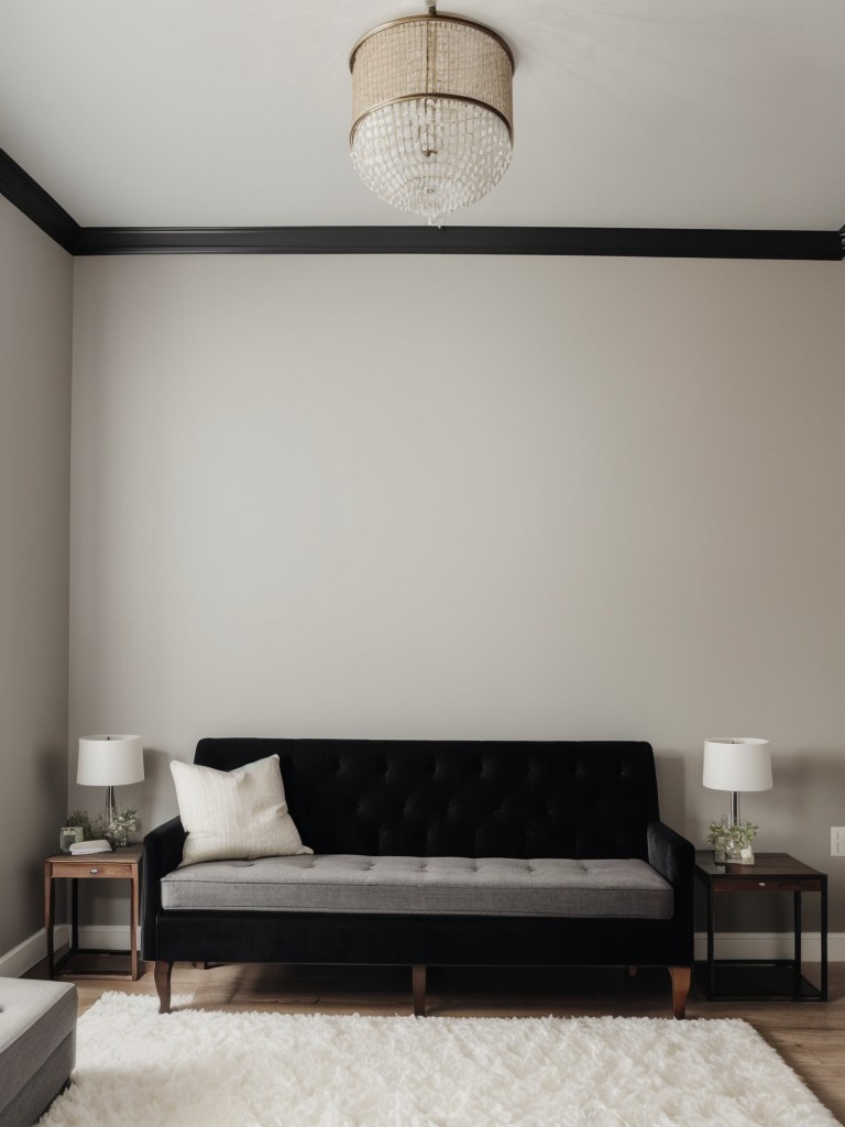 Chic Black Bedroom: Add a Tufted Loveseat for Cozy Vibes!