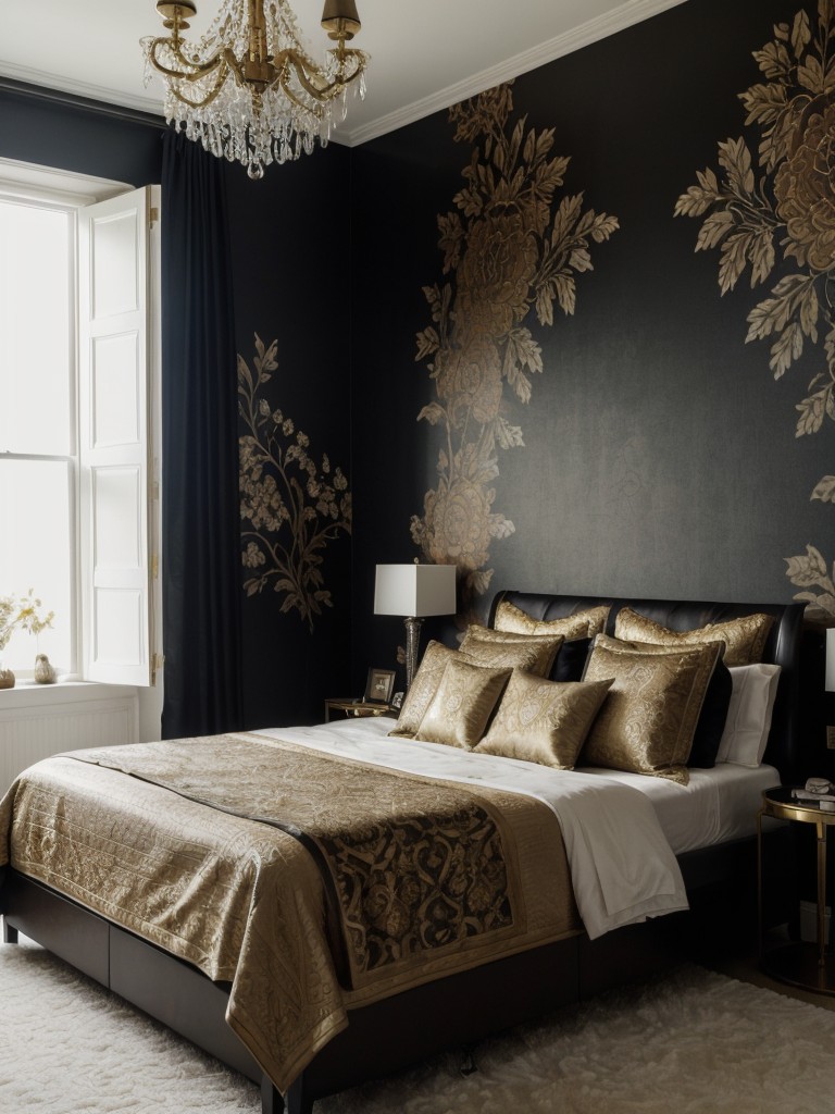 Opulent Apartment Vibes: Black Bedroom Decor Inspiration