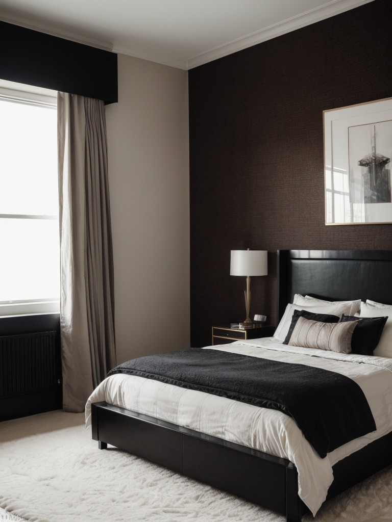 Stylish Apartment Living: Black Bedroom Inspiration