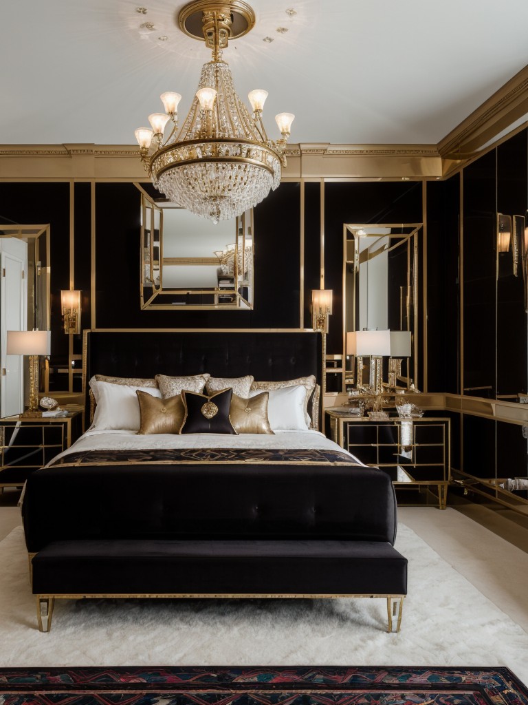 Art Deco Glam: Create an Opulent Black Bedroom