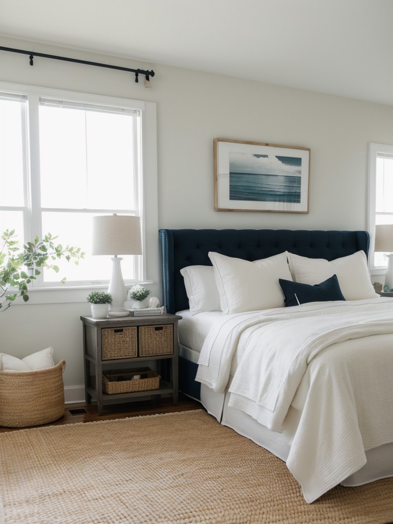 Coastal Oasis: Transform Your Bedroom with Black and White Bliss